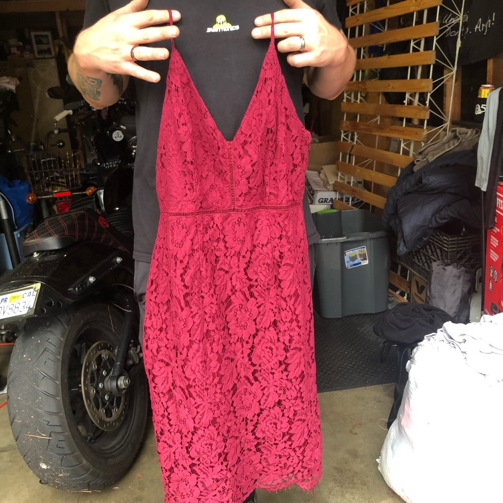 Wine red dress